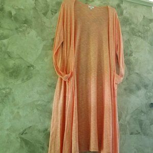 LuLaRoe Peach Lightweight Duster Size XL